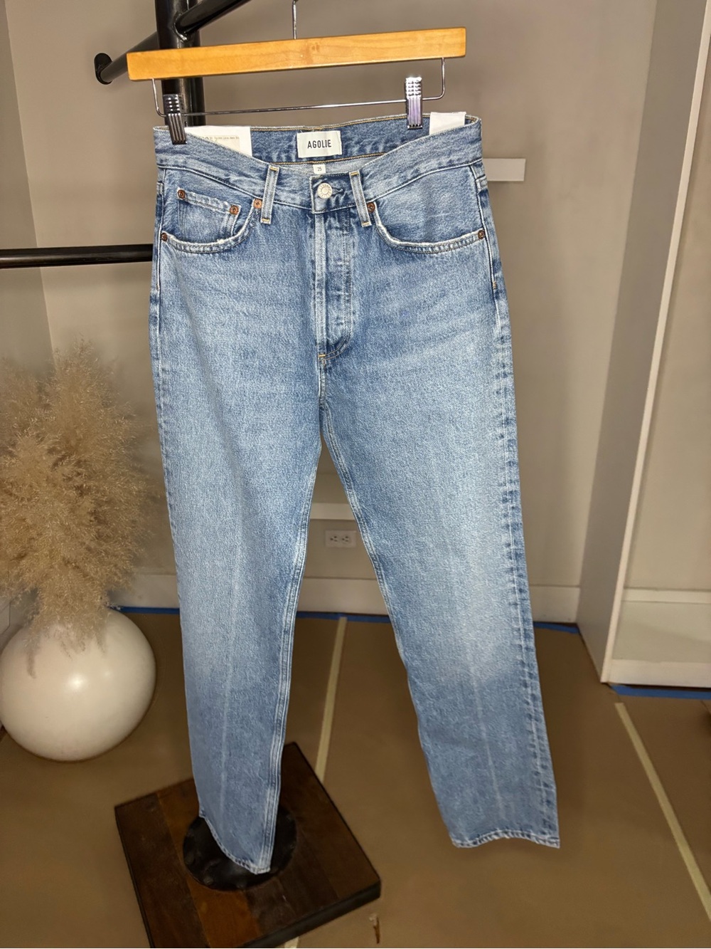 Agolde Light Blue Women’s Straight Jeans